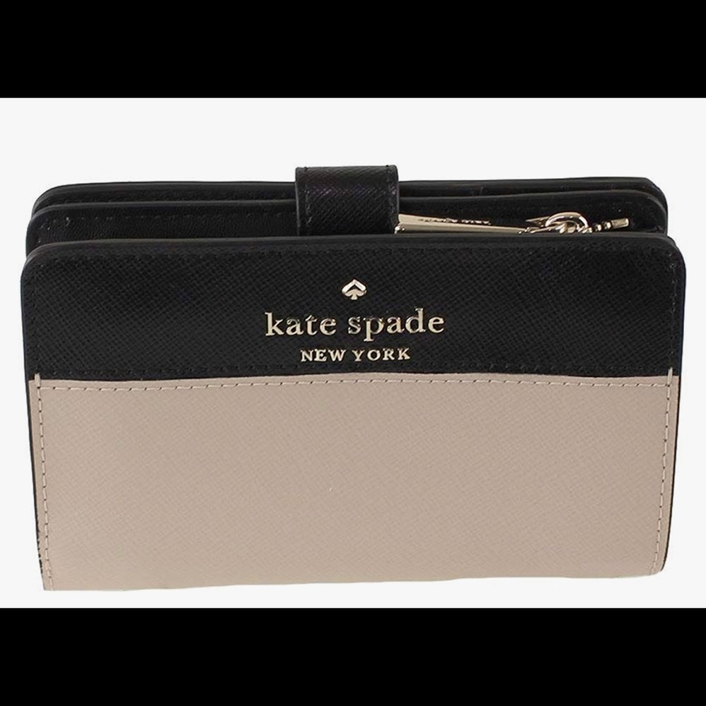 Kate Spade New York Staci Colorblock Medium Compact Bifold Wallet LIKE NEW